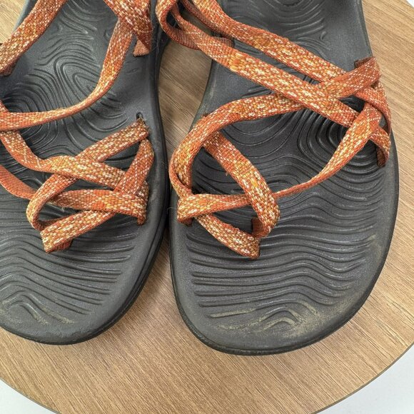Chaco Womens Z/Cloud Sandals W9 Adjustable Straps Orange Brown Durable Outdoor‎ - Picture 6 of 8
